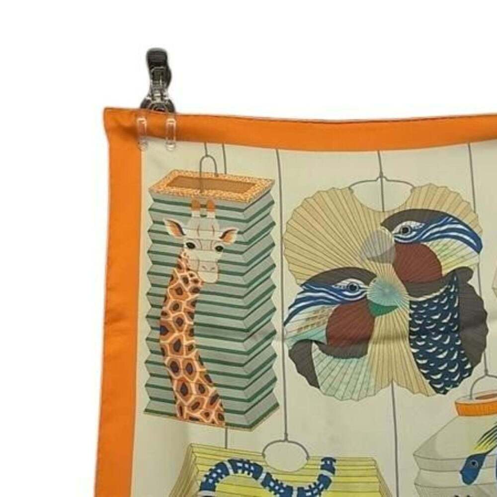 HERMES Authentic Black Silk Scarf - Picture 3 of 6